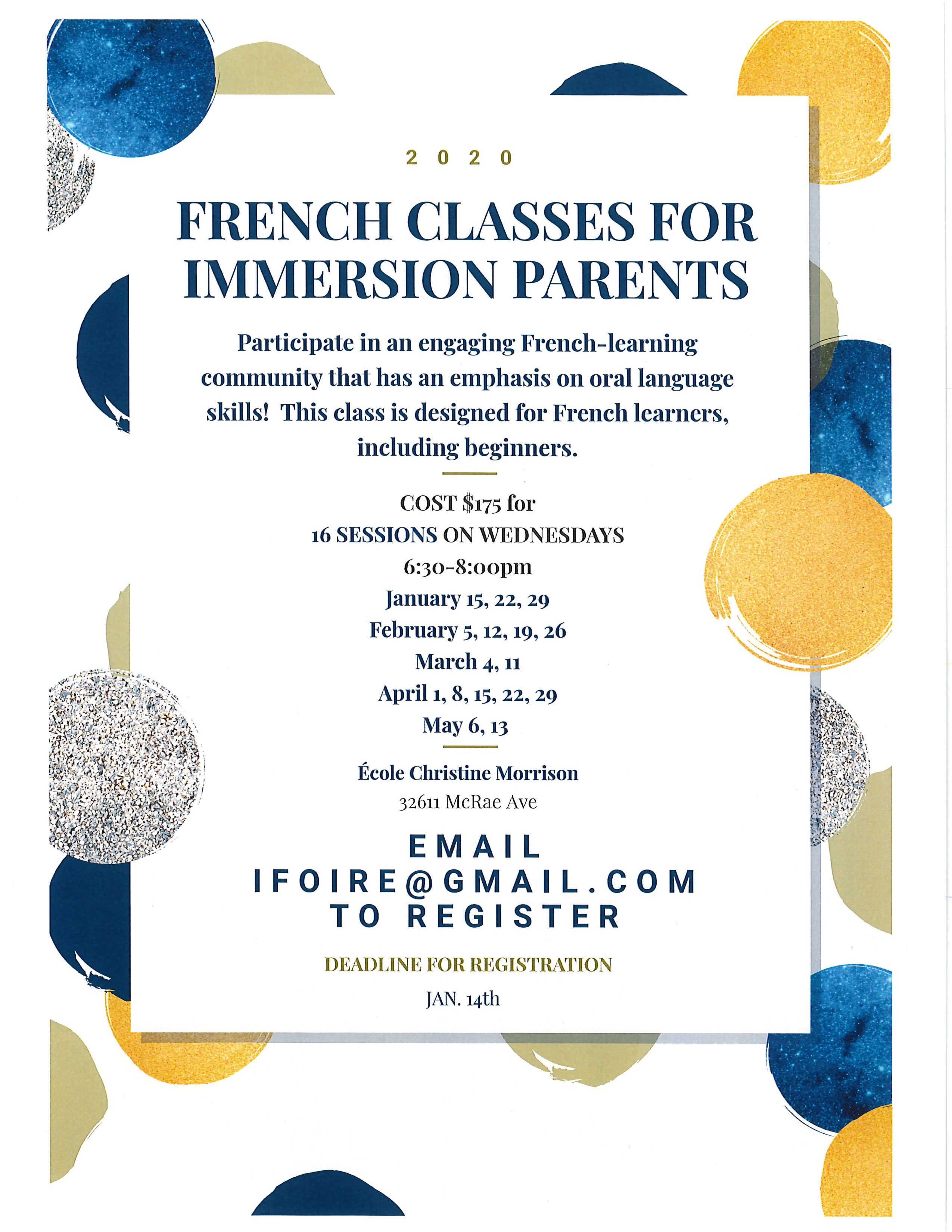 Parent French Course 2020